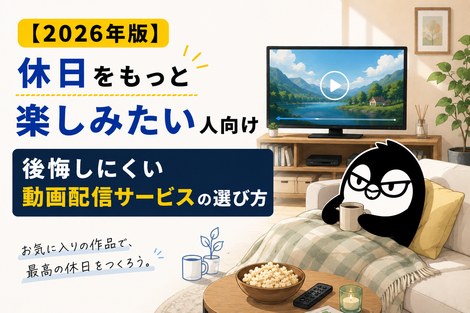 【2026年版】休日をもっと楽しみたい人向け｜後悔しにくい動画配信サービスの選び方