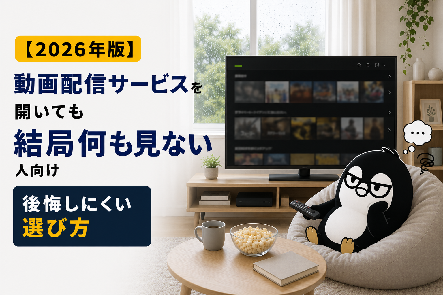 【2026年版】動画配信サービスを開いても結局何も見ない人向け｜後悔しにくい選び方