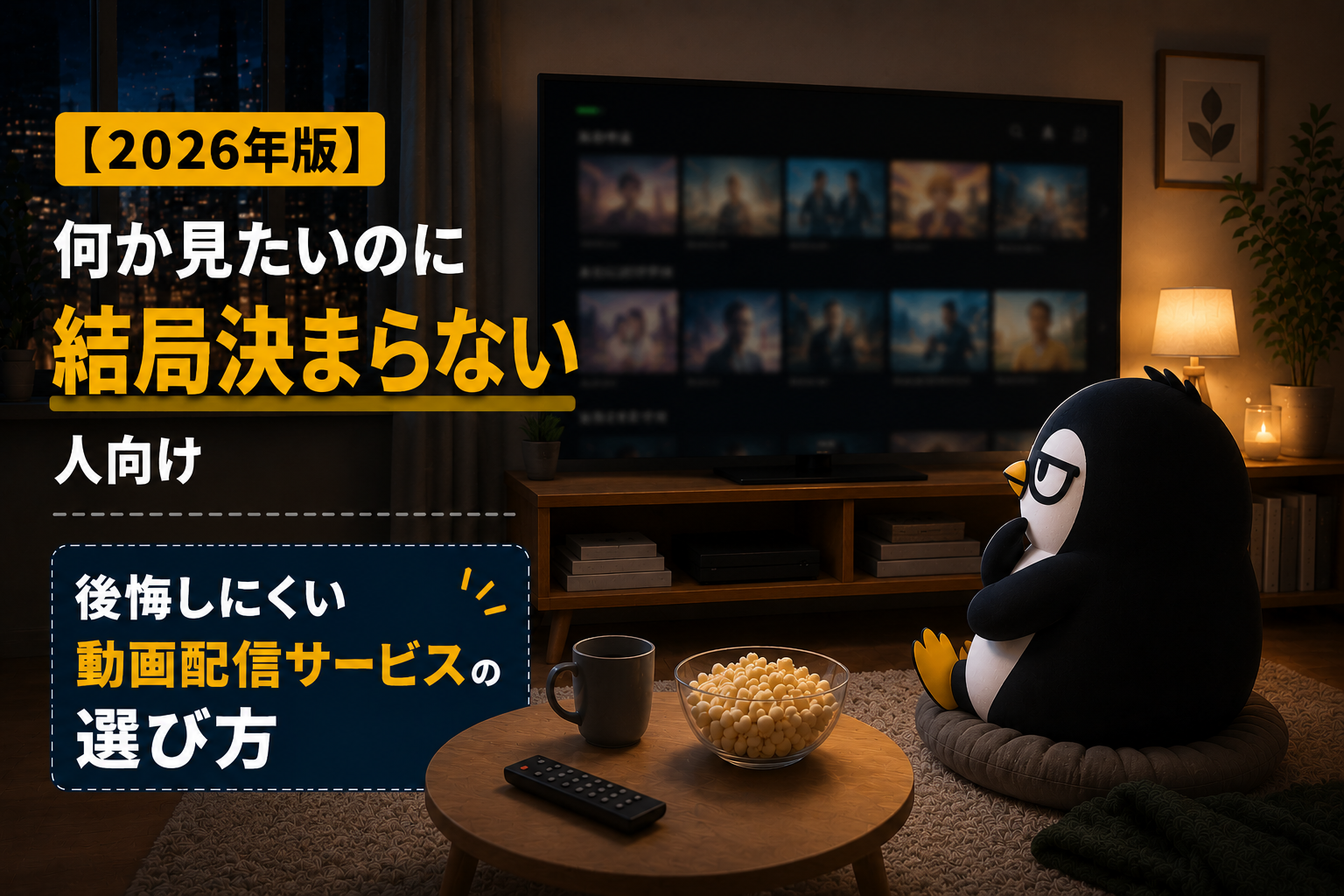 【2026年版】何か見たいのに結局決まらない人向け｜後悔しにくい動画配信サービスの選び方