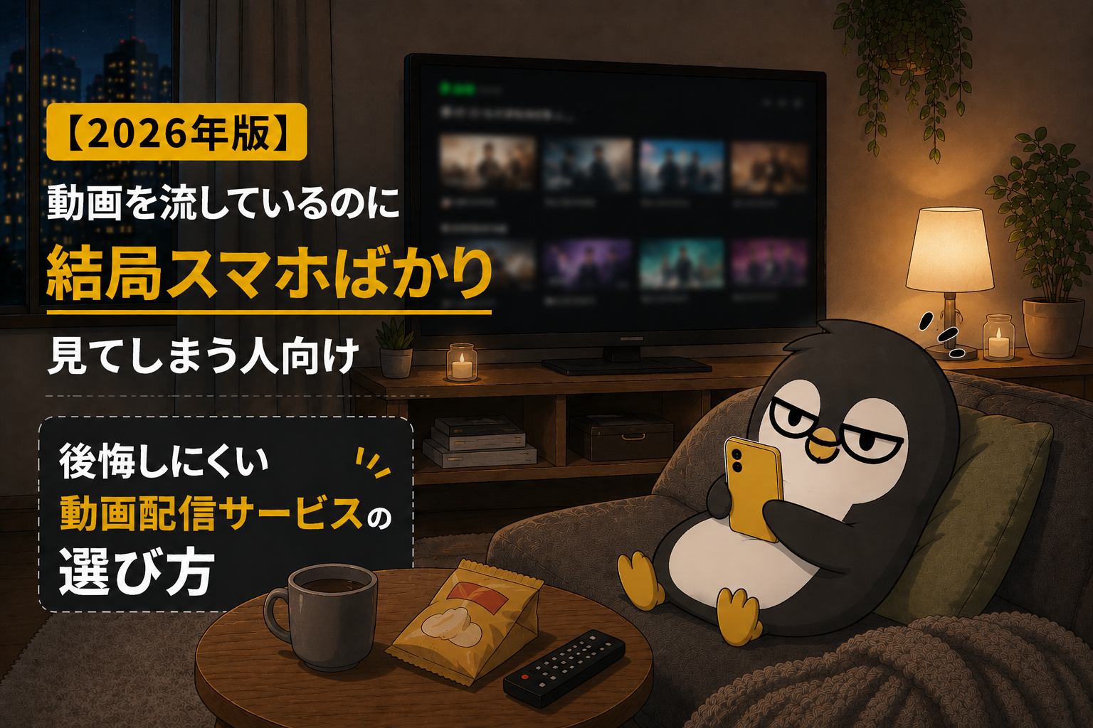 【2026年版】動画を流しているのに結局スマホばかり見てしまう人向け｜後悔しにくい動画配信サービスの選び方