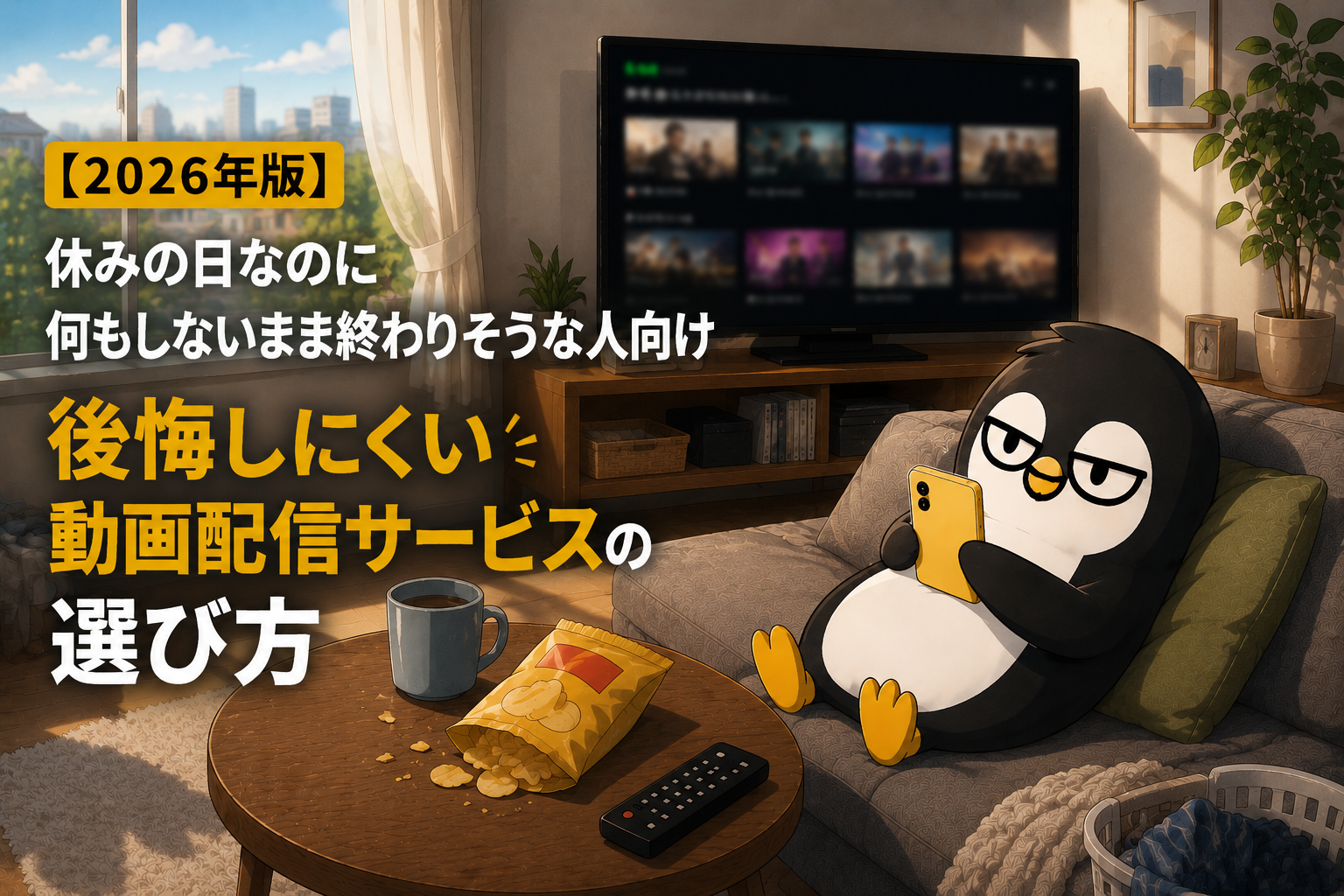 【2026年版】休みの日なのに何もしないまま終わりそうな人向け｜後悔しにくい動画配信サービスの選び方