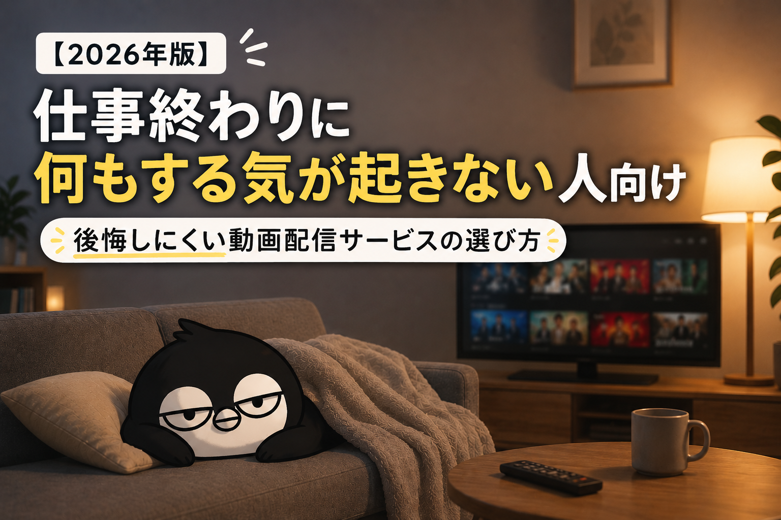 【2026年版】仕事終わりに何もする気が起きない人向け｜後悔しにくい動画配信サービスの選び方